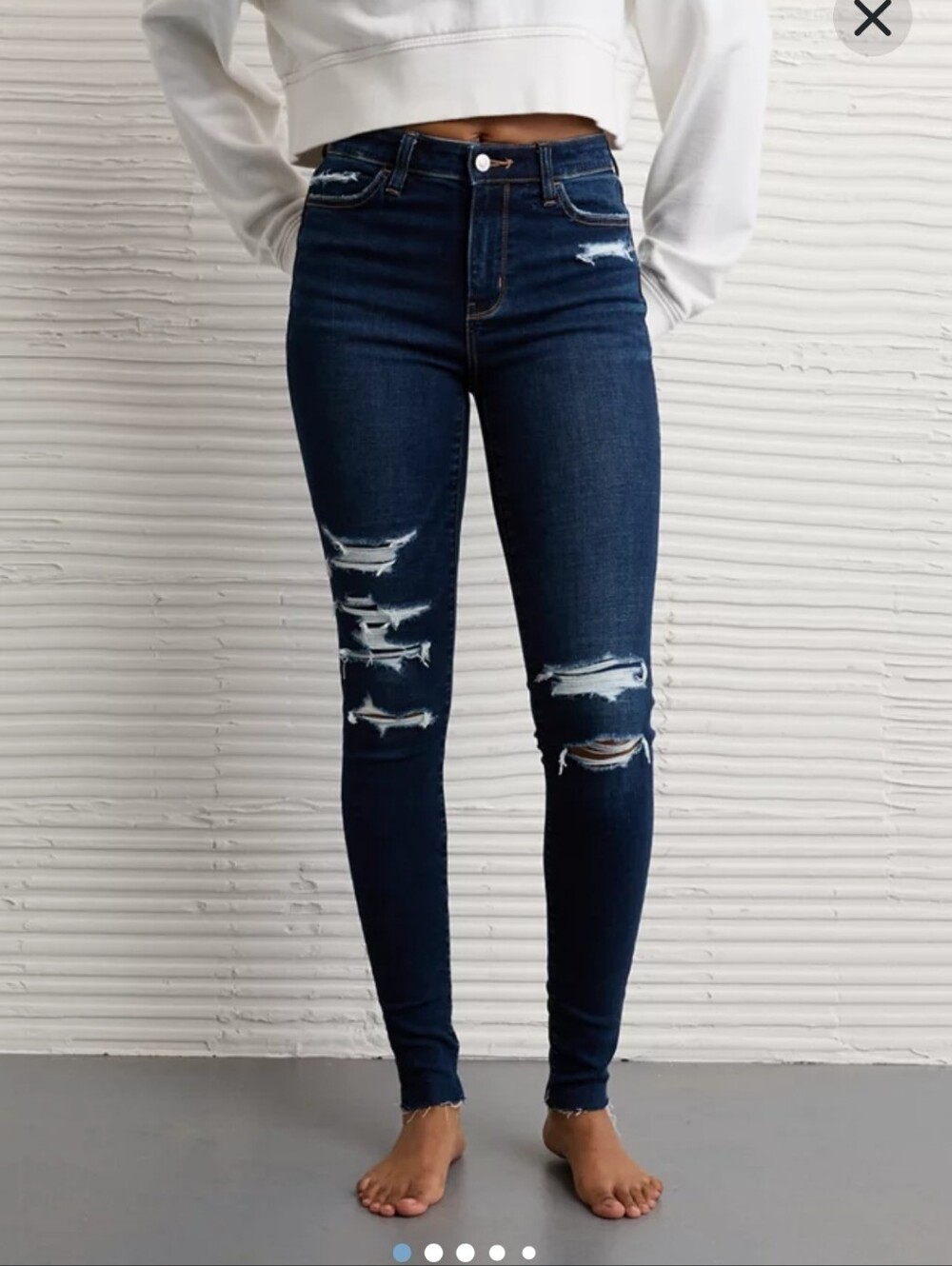 American Eagle NextLevel High Waisted Ripped Jegging - Size 10 Regular